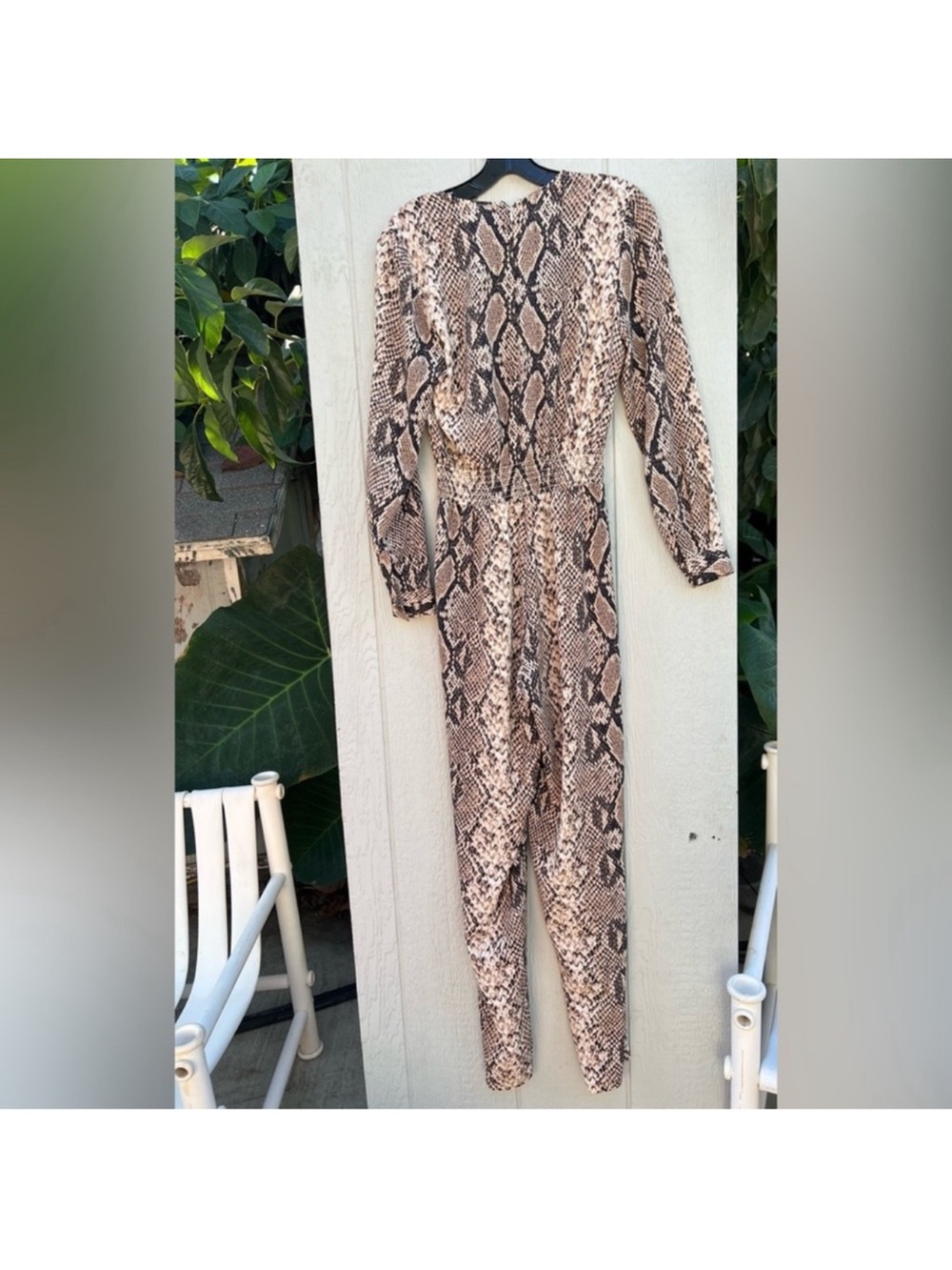 Lini stella snake print long sleeve jumpsuit - Picture 3 of 5